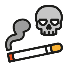 Ilustración de un cigarrillo para el curso de prevención del tabaco