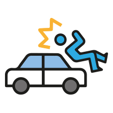 Ilustración sobre seguridad vial y prevención de accidentes